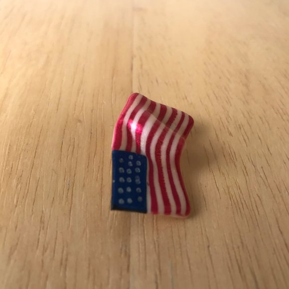 American Flag Pin Brooch Handmade Retro Patriotic - Picture 5 of 9